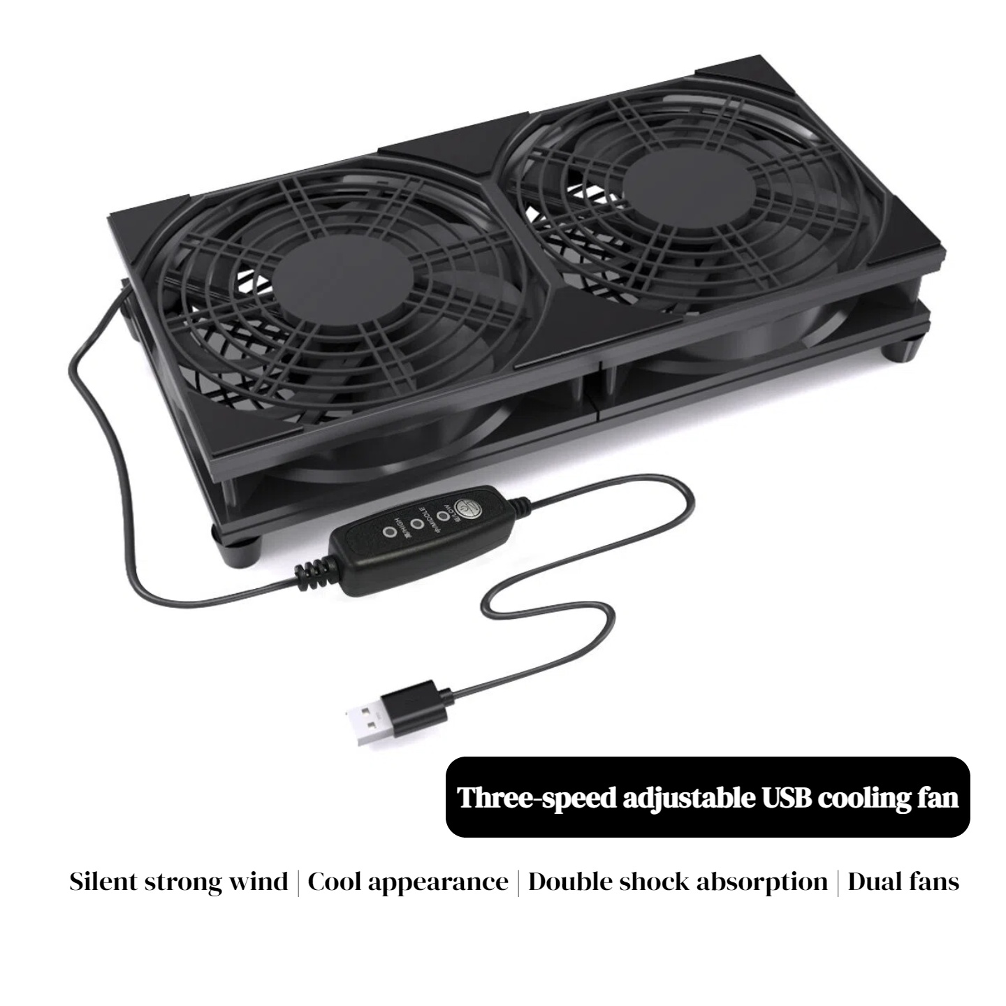 Dual USB Cooling Fan with 3-Sp - Gaming Console Controller avaliação e preço