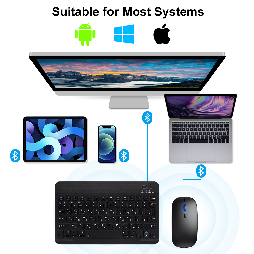 Bluetooth Keyboard and Mouse F - Gaming Console Ipad avaliação e preço