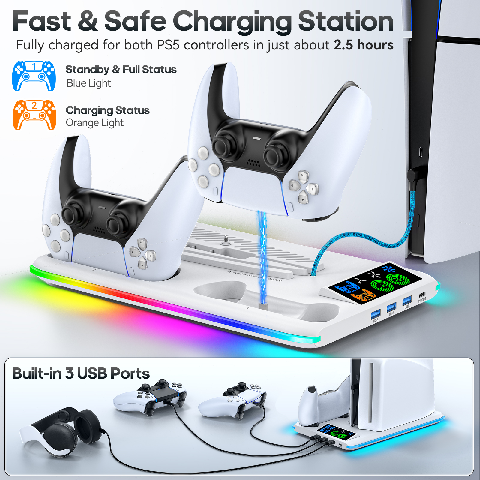 Game Stand For Sony PS5 Consol - Gaming Console Holder avaliação e preço